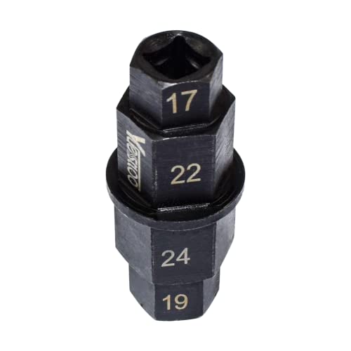 Yuesstloo Hex Axle Tool for Motorcycle Front Axle Wheel, Allen Axle Spindle Socket Adapter Tool, 3/8 Inch 17mm 19mm 22mm 24mm - Image 3