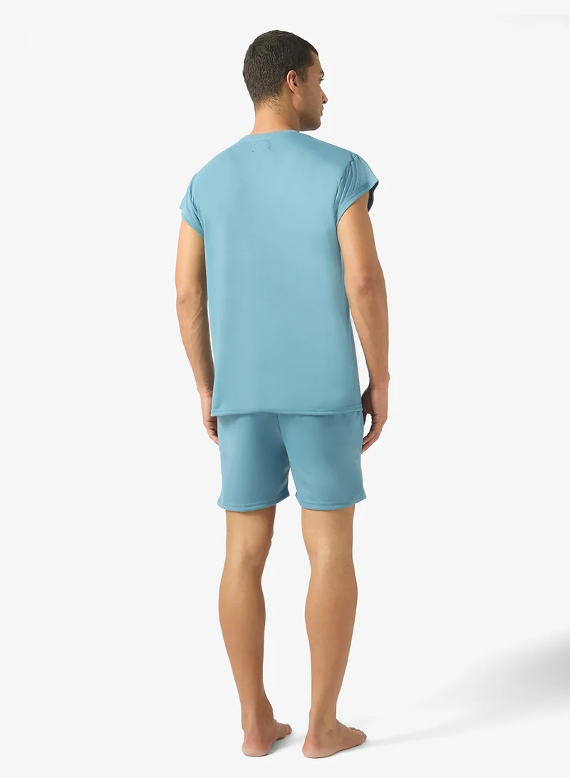 سفنتي فايف Short Sleeve T-Shirt With Shorts Pyjama Set