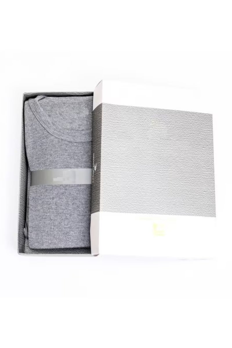 Men's Winter Drosh Pajama Set Long Sleeve Gray Undershirt and Pants S/M/L/XL/XXL/3XL  - Image 3