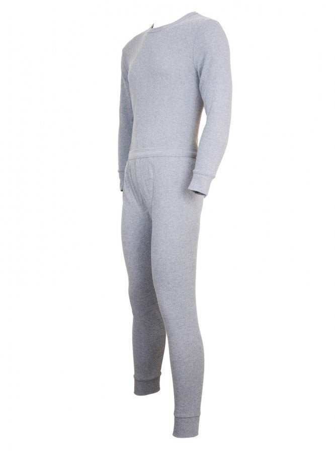 Generic Men's Winter Drosh Pajama Set Long Sleeve Gray Undershirt and Pants S/M/L/XL/XXL/3XL  - Image 1