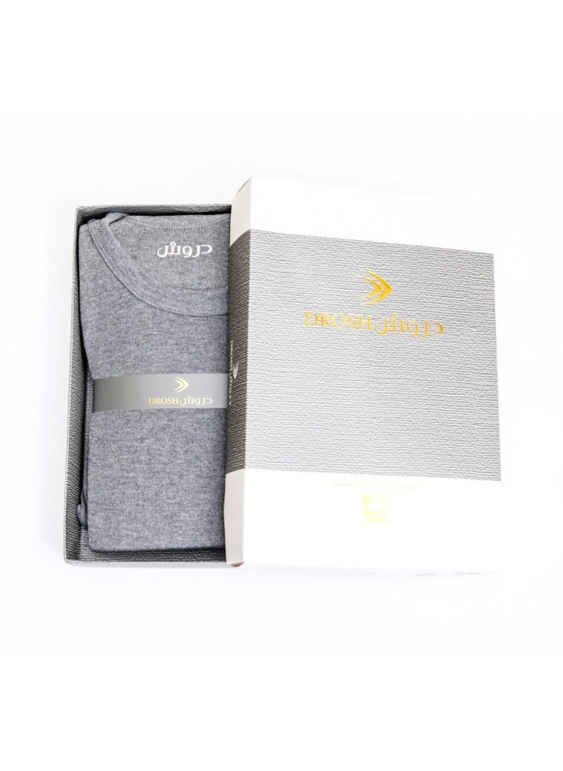 Generic Men's Winter Drosh Pajama Set Long Sleeve Gray Undershirt and Pants S/M/L/XL/XXL/3XL  - Image 3