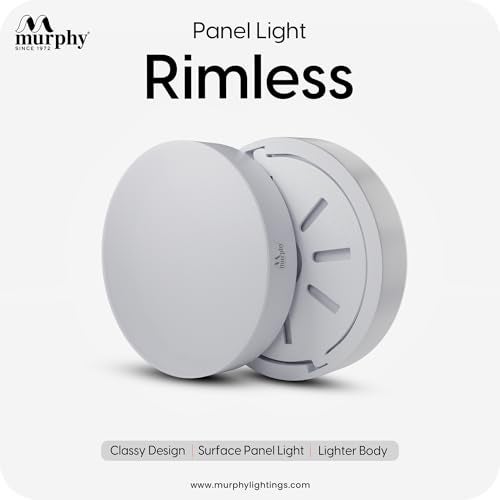Murphy Aluminium 12-Watt Borderless Round Led Surface Mount Panel Light (Cool White, Pack Of 2), No False Ceiling Required - Image 2