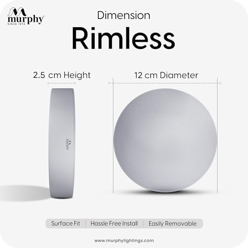 Murphy Aluminium 12-Watt Borderless Round Led Surface Mount Panel Light (Cool White, Pack Of 2), No False Ceiling Required - Image 4