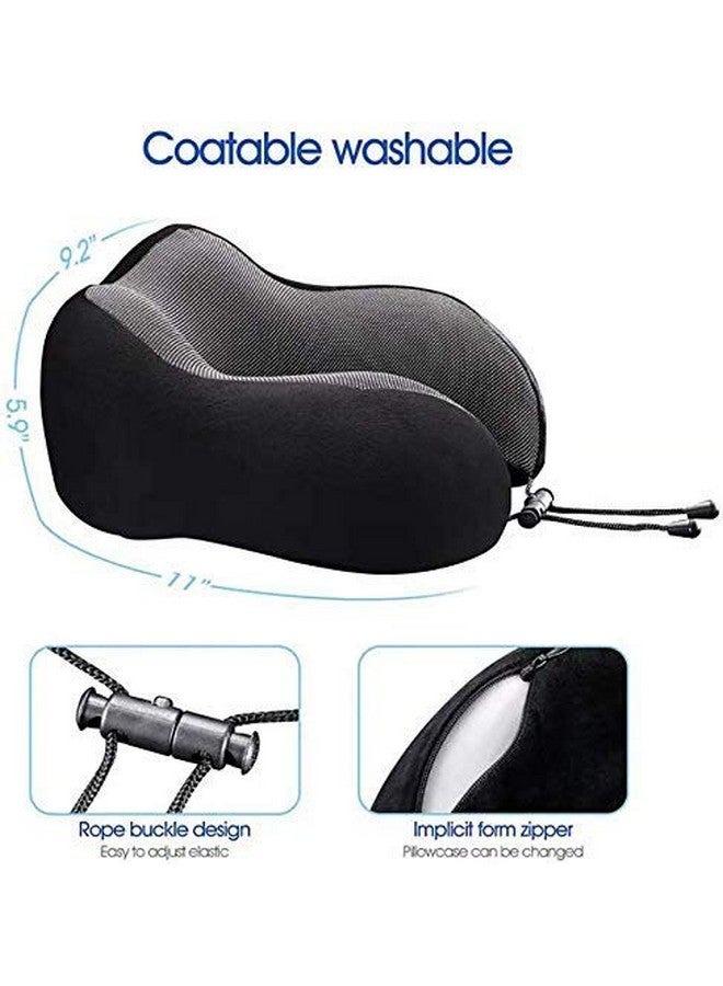 Adofys Travel Pillow Premium Memory Foam, Comfortable & Supportive Neck Pillow, Pain Relief Sleeping Neck Pillows for Travel, Airplane Pillow for Sleeping Airplane, Car, Office and Home - Image 4