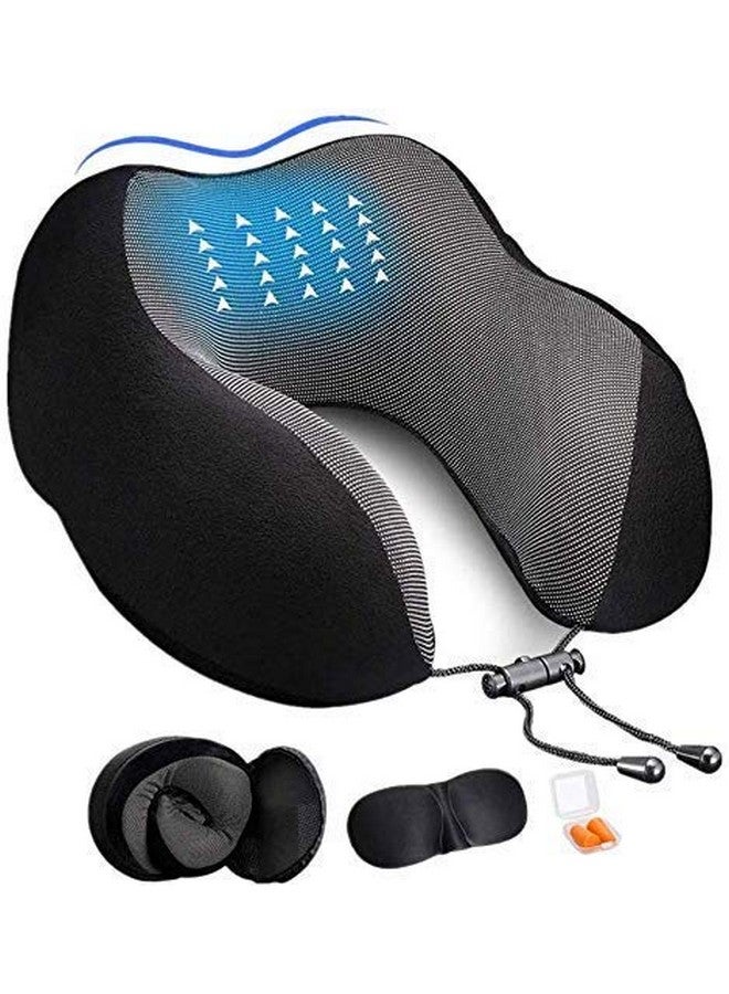 Adofys Travel Pillow Premium Memory Foam, Comfortable & Supportive Neck Pillow, Pain Relief Sleeping Neck Pillows for Travel, Airplane Pillow for Sleeping Airplane, Car, Office and Home - Image 1