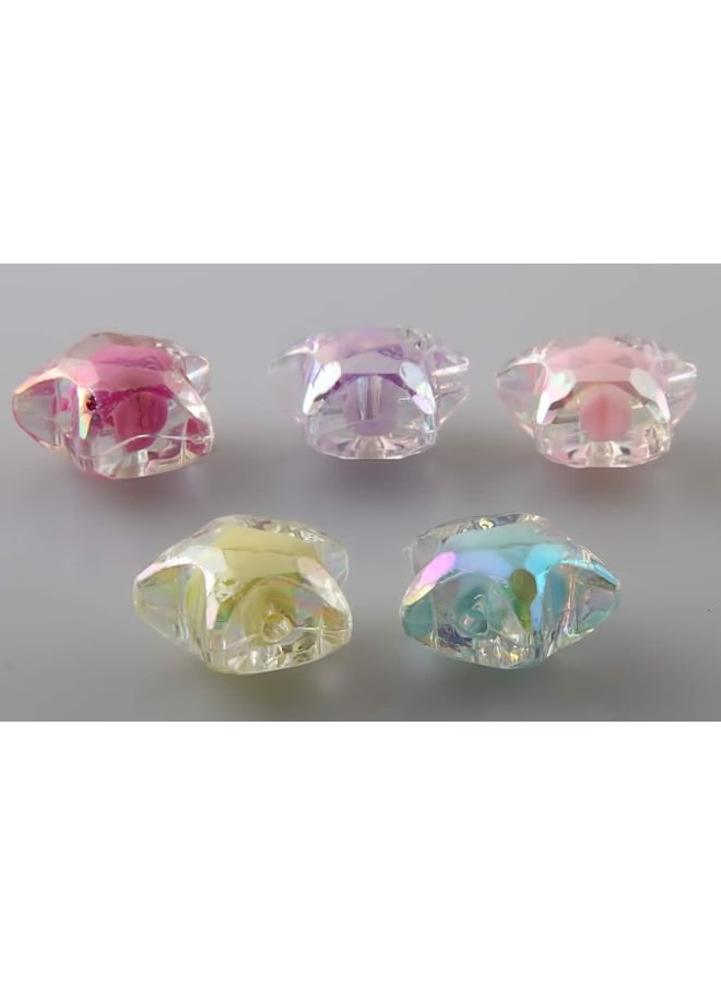 Acrylic Mixed AB Color Cute Bead for DIY Craft Jewelry Making (20mm Star Shape) - Image 2