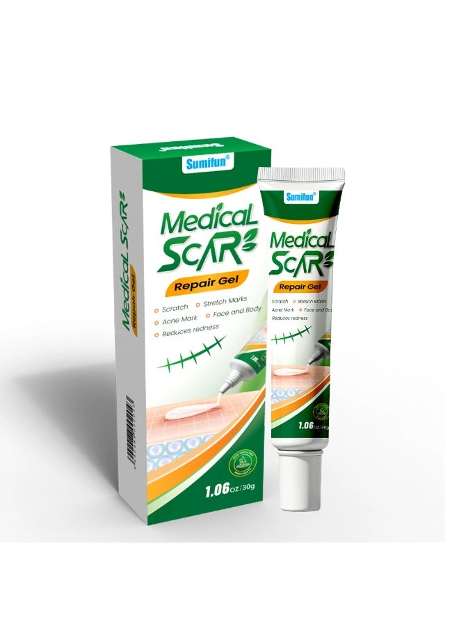 Sumifun Scar Repair Gel Medical-Grade Silicone Improves Texture & Color New & Old Scars For Face & Body 30G - Image 3
