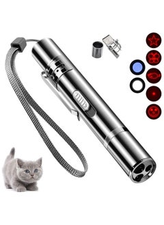 Cat Laser Toy, Laser Pointer Interactive Toys for Indoor Cats Dogs, Red Dot Light Lazer Pointer, Long Range 3 Mode USB Rechargeable Pet Kitten Chase Exercise Toy, Small Laser Presentation Clicker Pen