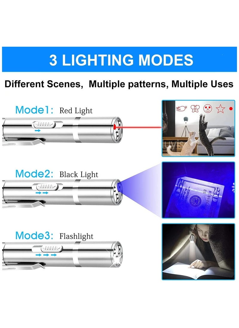 General - Cat Laser Toy, Laser Pointer Interactive Toys for Indoor Cats Dogs, Red Dot Light Lazer Pointer, Long Range 3 Mode USB Rechargeable Pet Kitten Chase Exercise Toy, Small Laser Presentation Clicker Pen - Image 1