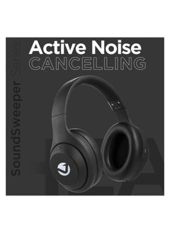 Volkano Volkano Sound Sweeper Series Active Noise Cancelling HEAD PHONES Black Color  - Image 2