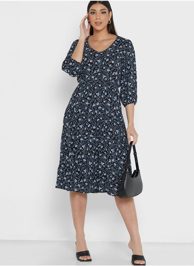 Jacqueline de Yong Floral Print Midi Dress  - Image 4
