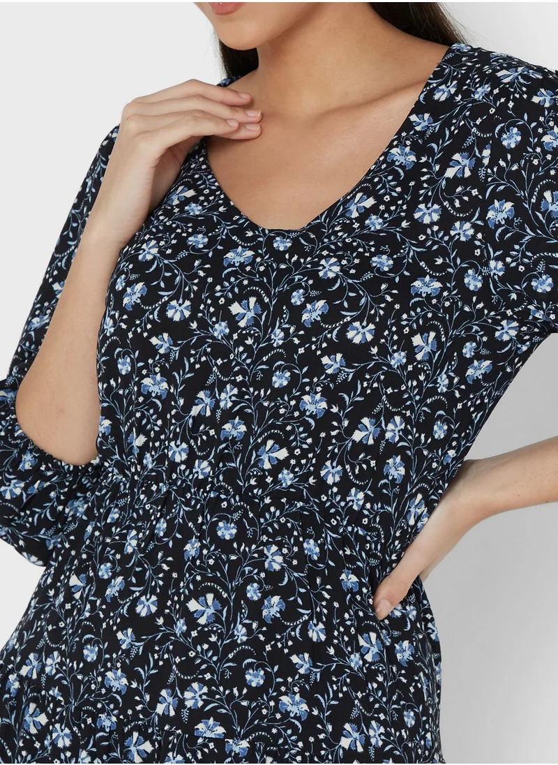 Jacqueline de Yong 3/4 Sleeve Printed Dress