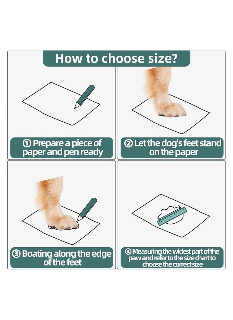 Waterproof Anti-Slip Dog Booties 4 Pcs Size 1 Breathable Puppy Shoes with Reflective Adjustable Strap for Small Dogs Hiking and Winter Snow - Image 1