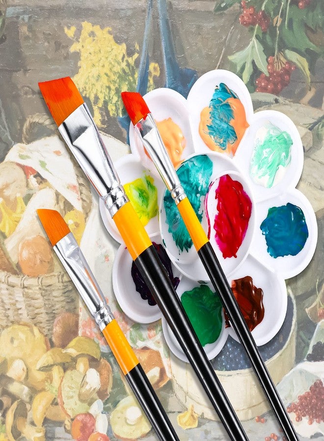 Containlol Acrylic Paint Brushes Angled Flat Art Brush Set Small Artist Paint Brushes for Acrylic Craft, Watercolor, Oil, Gouache, Face Body Detail Painting for Adult(6 Pieces,1/2 Inch) - Image 5