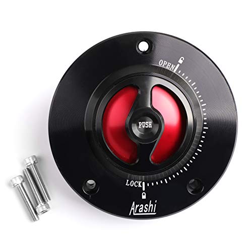 Areyourshop KEYLESS Fuel Cover Gas Tank Cap RD For SV 650 1000 S 03-18 GSXR 750 1000 - Image 1