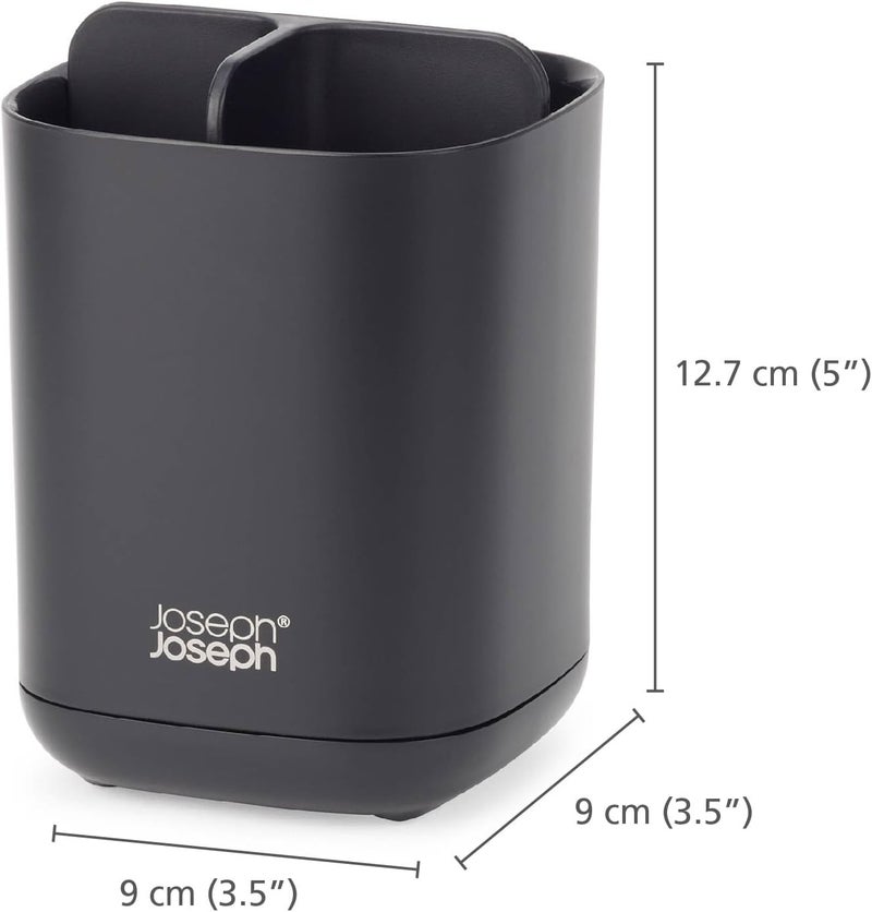 Joseph Joseph EasyStore Toothbrush Caddy in Black - Versatile Storage Solution for Toothbrushes and Razors - Image 4