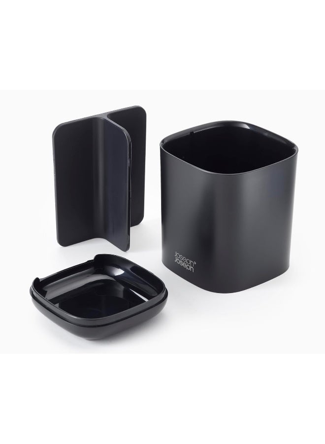 Joseph Joseph EasyStore Toothbrush Caddy in Black - Versatile Storage Solution for Toothbrushes and Razors - Image 3