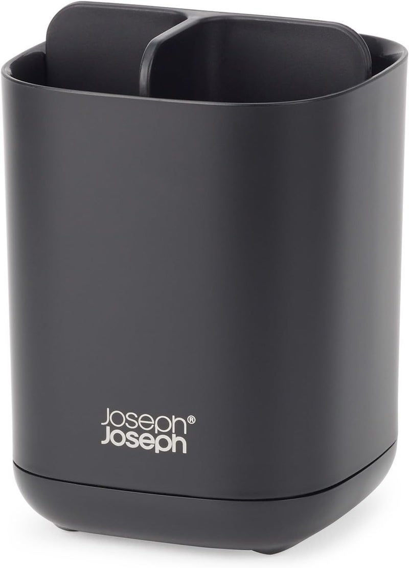 Joseph Joseph EasyStore Toothbrush Caddy in Black - Versatile Storage Solution for Toothbrushes and Razors - Image 2