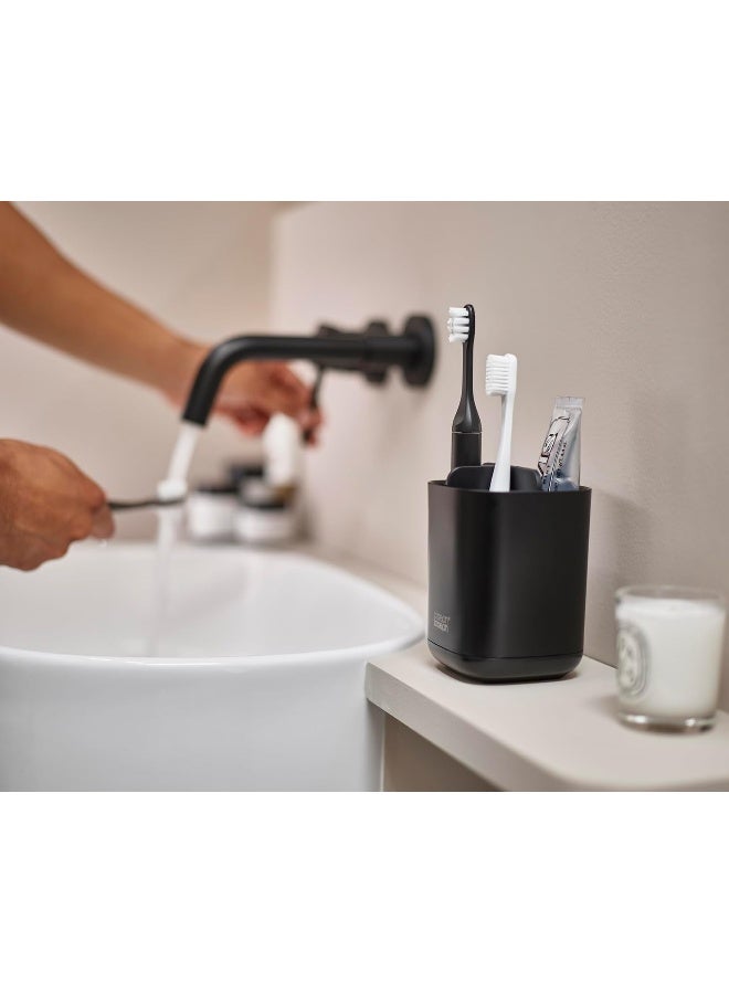 Joseph Joseph EasyStore Toothbrush Caddy in Black - Versatile Storage Solution for Toothbrushes and Razors - Image 5