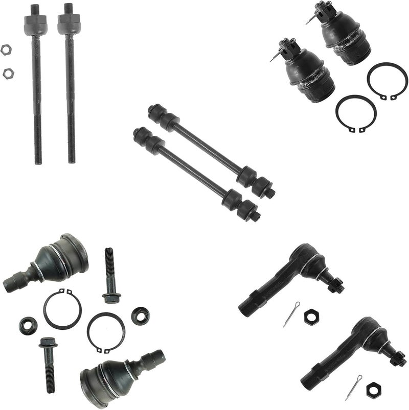 TRQ Front Steering & Suspension Kit Ball Joint Sway Bar Stabilizer Link Tie Rod Compatible with 1998-2011 Ford Ranger 2001-2009 Mazda B2300 1999-2001 B2500 1998-2007 B3000 1998-2000 B4000 - Image 1