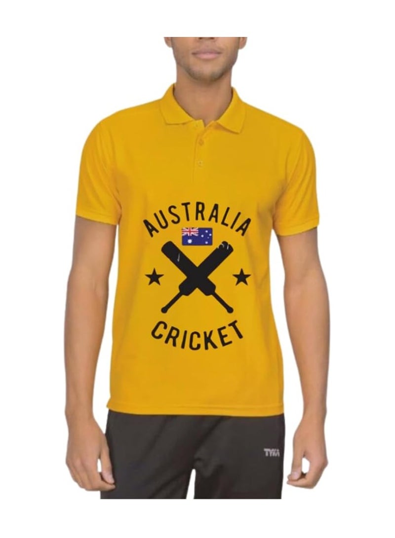 PRINTSHOP4ME Australia Jersey For Adults-Australia Dry-Fit T-Shirt For Men And Women-Australia Cricket Jersey For Unisex Adults-Perfect For Sports,Matches And Events - Image 3