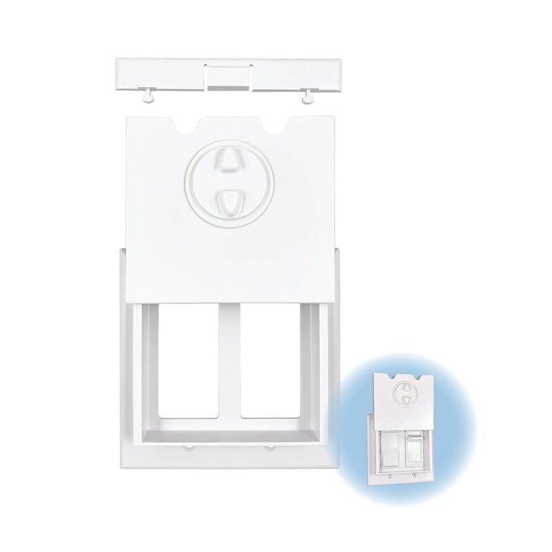 DHT Ventures Store HomeStar Safety Light Switch Guard | Double Rocker Style | Child Proof Light Switch Plate | Tamper-Proof Switch Protection | Switch Lock Cover - Image 1