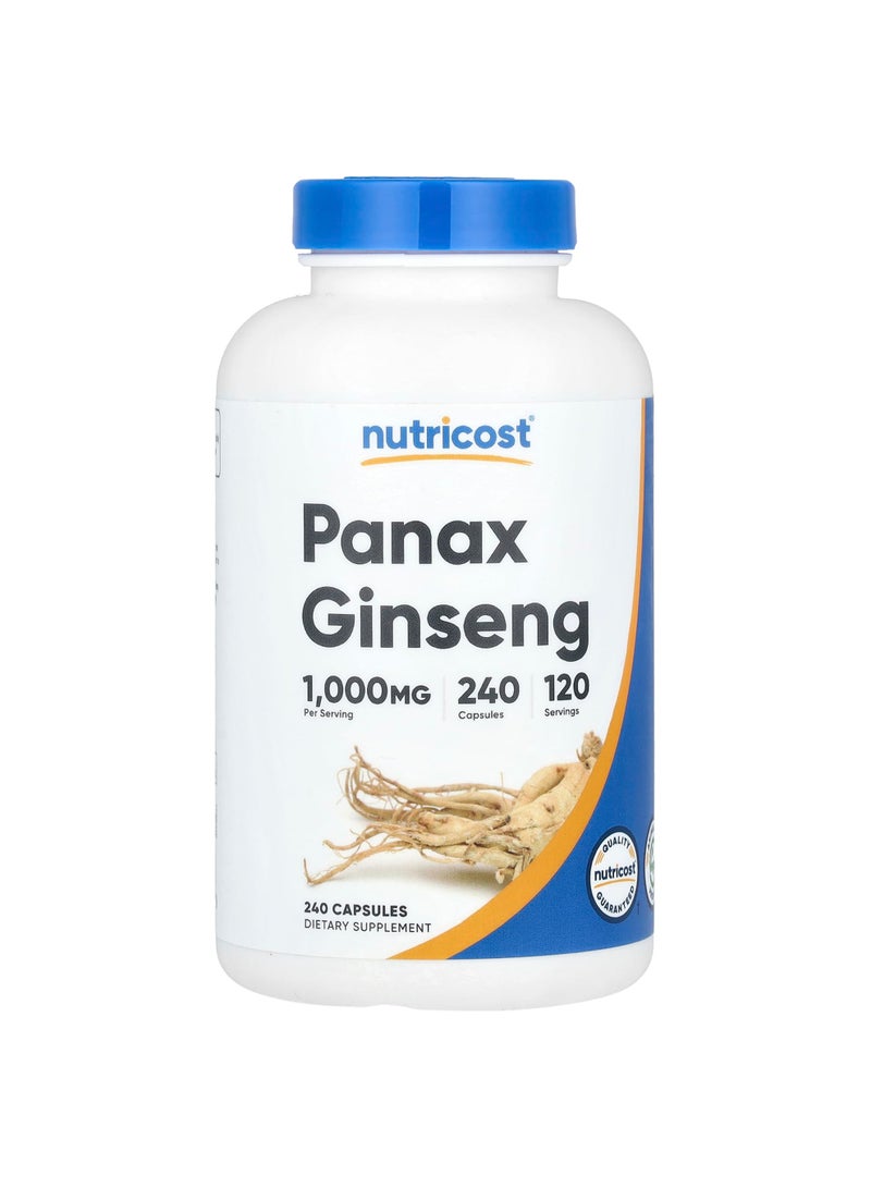 Nutricost Panax Ginseng, 240 Capsules (500 mg per Capsule)