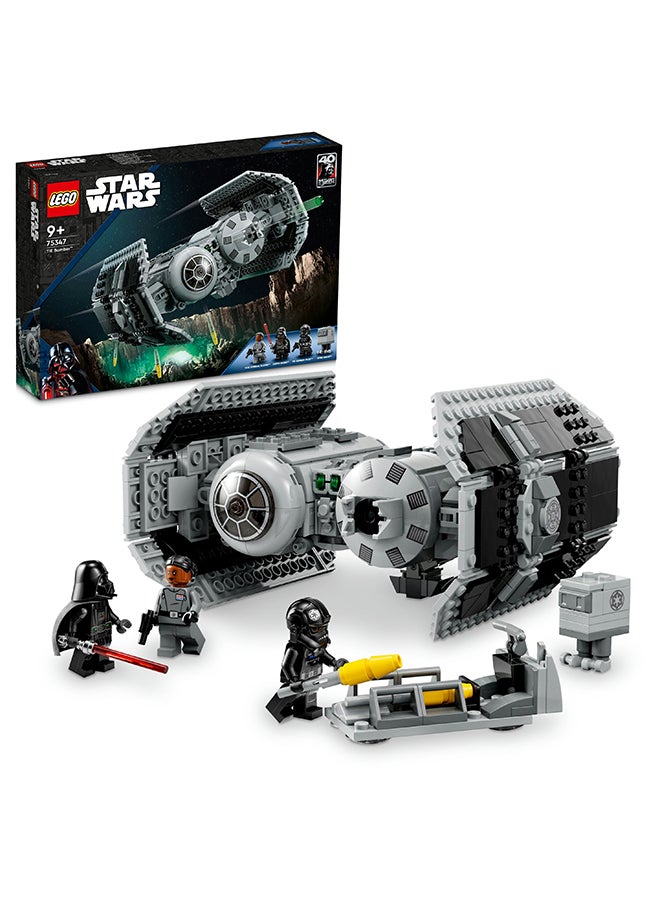 ليغو - مجموعة ألعاب بناء Star Wars TIE Bomber 75347؛ مجموعة لعب Starfighter ممتعة وقابلة للبناء للأطفال من سن 9 سنوات فما فوق، تتميز بشخصيات Darth Vader و Vice Admiral Sloane وTIE Bomber Pilot وGonk Droid (625 قطعة) - Image 1