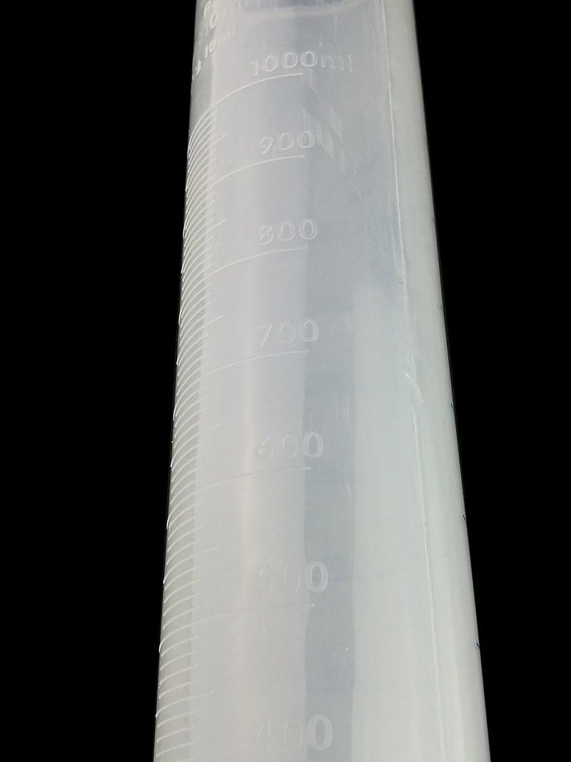 Winterworm Winterworm 1000ml Transparent Plastic Graduated Cylinder for Laboratory Tests  - Image 4