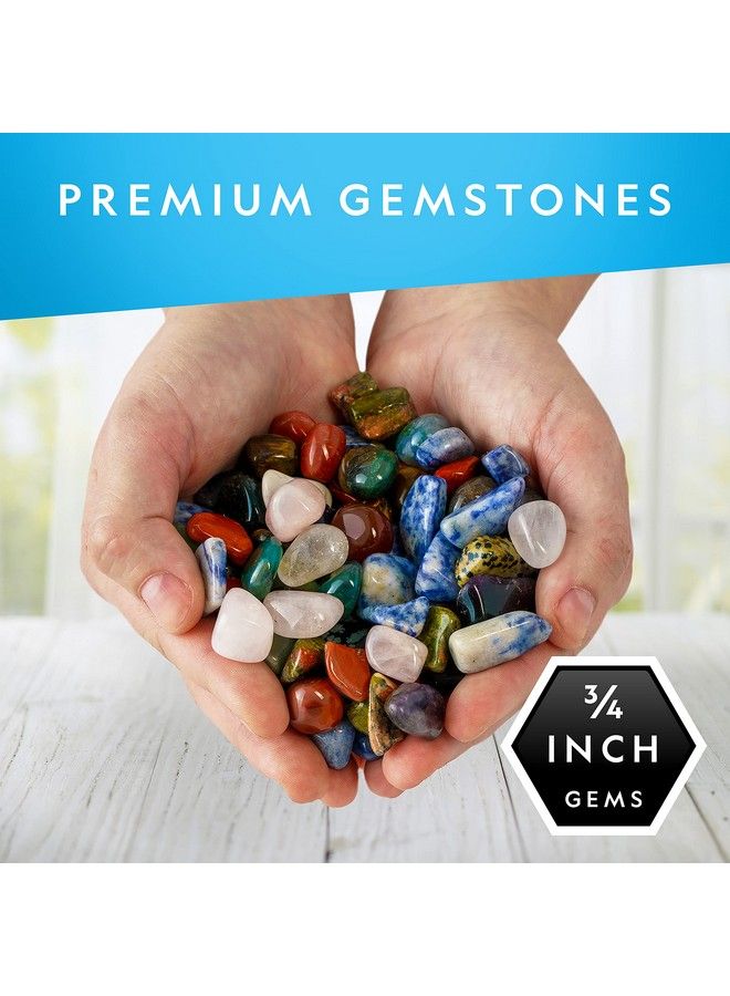 NATIONAL GEOGRAPHIC Premium Polished Stones 2 Pounds Of 3/4 Inch Tumbled Stones And Crystals Bulk 4500+ Carats Gemstones For Kids Rock And Mineral Kit Stem Toys - Image 3
