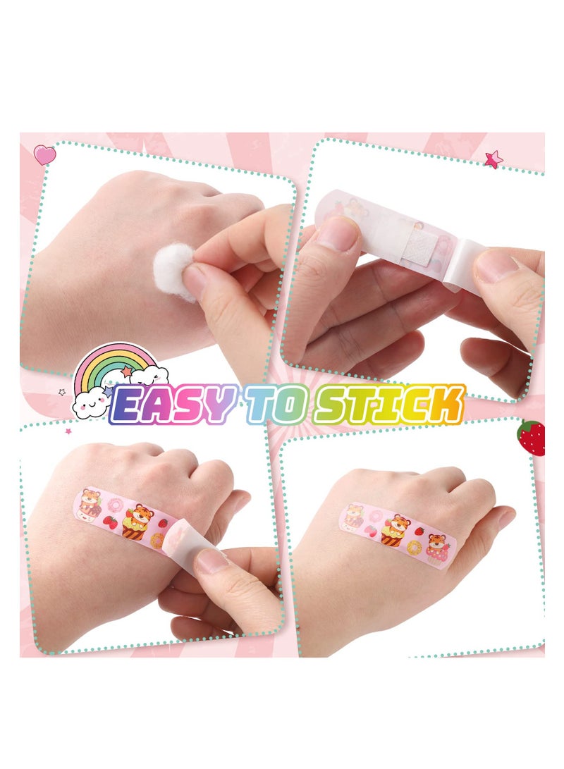 Excefore Kids Cartoon Bandages, 120 Pcs Flexible Adhesive Colorful Bandages, Waterproof Breathable Bandages, Knuckle Stickers Comfortable Protection Care Scrapes and Cuts, for Children Toddlers - Image 5