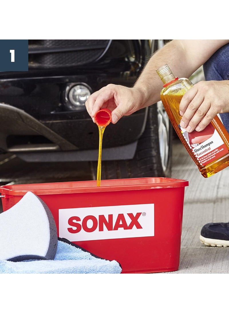 SONAX - GLOSS SHAMPOO (1 l) - Concentrate. Removes dirt quickly and thoroughly. - Image 1