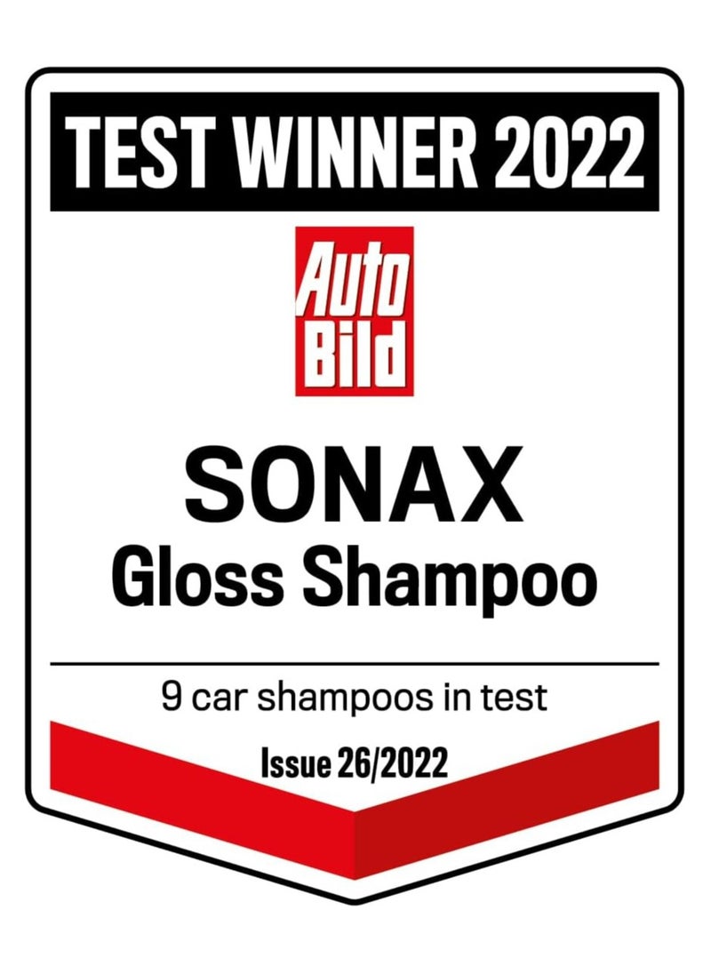 SONAX - GLOSS SHAMPOO (1 l) - Concentrate. Removes dirt quickly and thoroughly. - Image 1