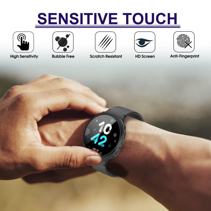 Bougraite 12 Pack Case for Samsung Galaxy Watch 8 40mm with Tempered Glass Screen Protector, Hard PC Scratch Resistant Protective Cover Compatible with Galaxy Watch 8 40mm - Image 4