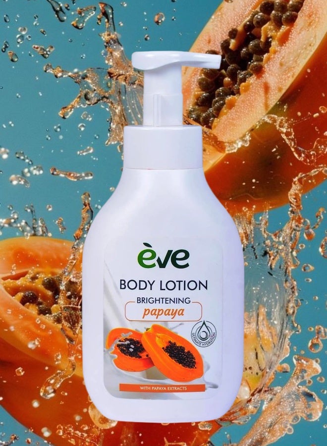 Eve 3 Pieces Moisturizing and nourishing skin lotion with papaya extract 16.90 oz - Image 2