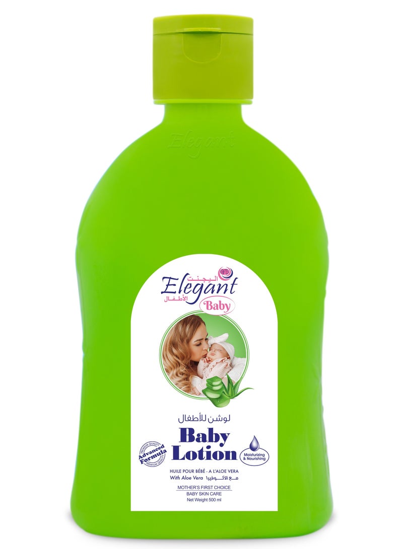 Elegant Elegant Baby Lotion Aloe Vera 500ml Advanced Formula to Moisturize and Nourish - Image 1