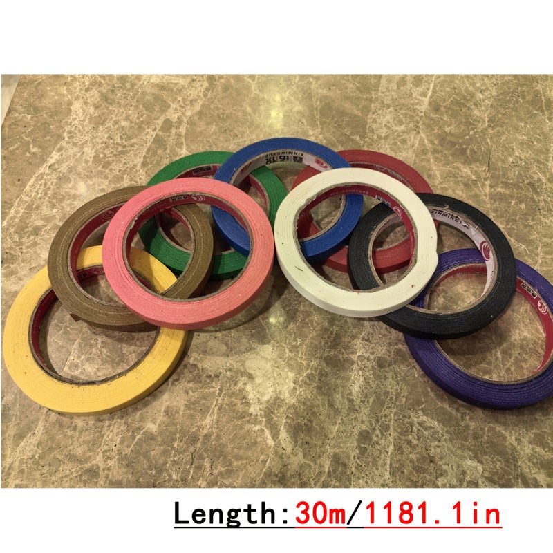 شريط حرفي ملون أرجواني 1181.1 بوصة لكل لفة بعرض 0.39 بوصة شريط لاصق متين للمشاريع الحرفية والفنية والاستخدام المكتبي - Image 3