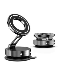 Vacuum Magnetic Suction Cup Phone Mount 360° Rotation Base HandsFree Adjustable Magnetic Car Phone Holder Magnetic Phone Holder Suitable for Car/Gym/Mirror/Smooth Surface