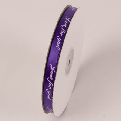 Generic 1cm Premium Satin Ribbon for Florists dark purple 