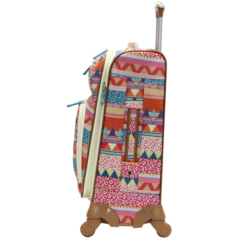 Lily Bloom Carry On Expandable Design Pattern Luggage With Spinner Wheels (20in, On the Prowl) - Image 2