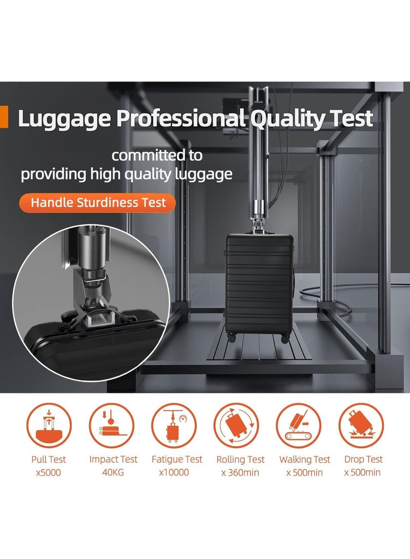 Favarey 3-Piece Luggage Sets (20", 24", 28"), Premium Carry-on Luggage, ABS+PC Hard Shell Travel Luggage Suitcase with Spinner Wheels, Carry on Luggage Set with TSA Lock (BLACK) - Image 3