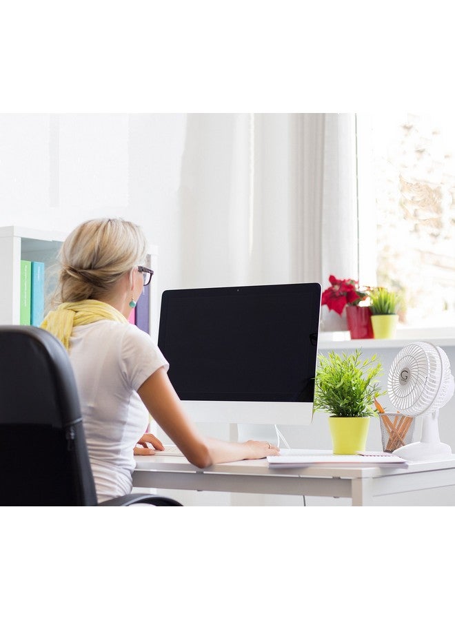 Genesis 6-Inch Clip Convertible Table-Top & Clip Fan Two Quiet Speeds - Ideal For The Home, Office, Dorm, More White