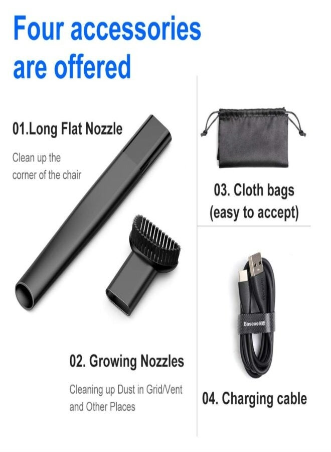 Baseus Baseus Capsule Cordless Small Mini Portable Handheld Vacuum Cleaner for Car Vacuum, Kitchen Corner Cleaner, Pet Hair Cleaner - Image 2