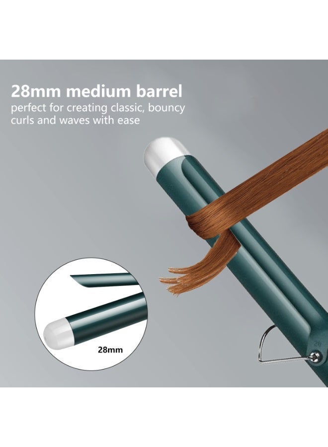 Sunhome Professional Hair Curler | 28mm Barrel For Versatile Styling |LCD Display for Temperature| Ceramic Coating For Smooth Curls With Advanced Temperature Control | SH-S878 White/Green White/Green - Image 4