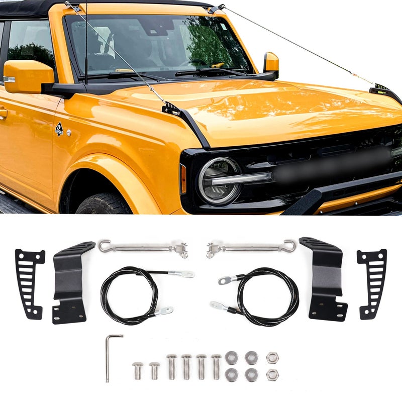 RERPRO Adjustable Limb Risers Kit Compatible with 2021 2022 2023 2024 2025 New Ford Bronco 24 Door Exterior Accessories Through the Jungle Protector Obstacle Eliminate Rope 2 Pack
