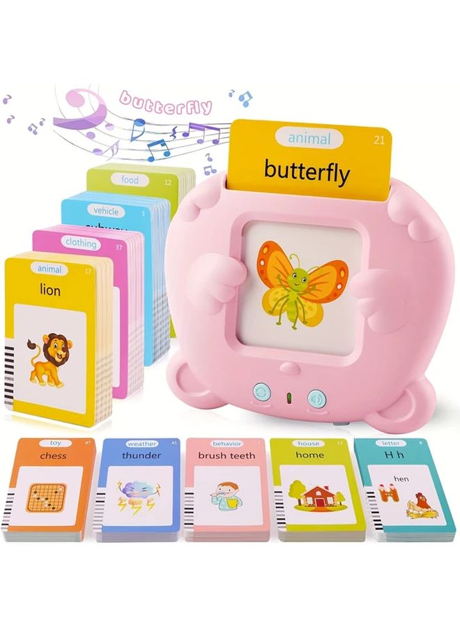 Blue Rechargeable English Word Learning Flash Card Reader With 112 Cards Educational Toy Gift - Image 2