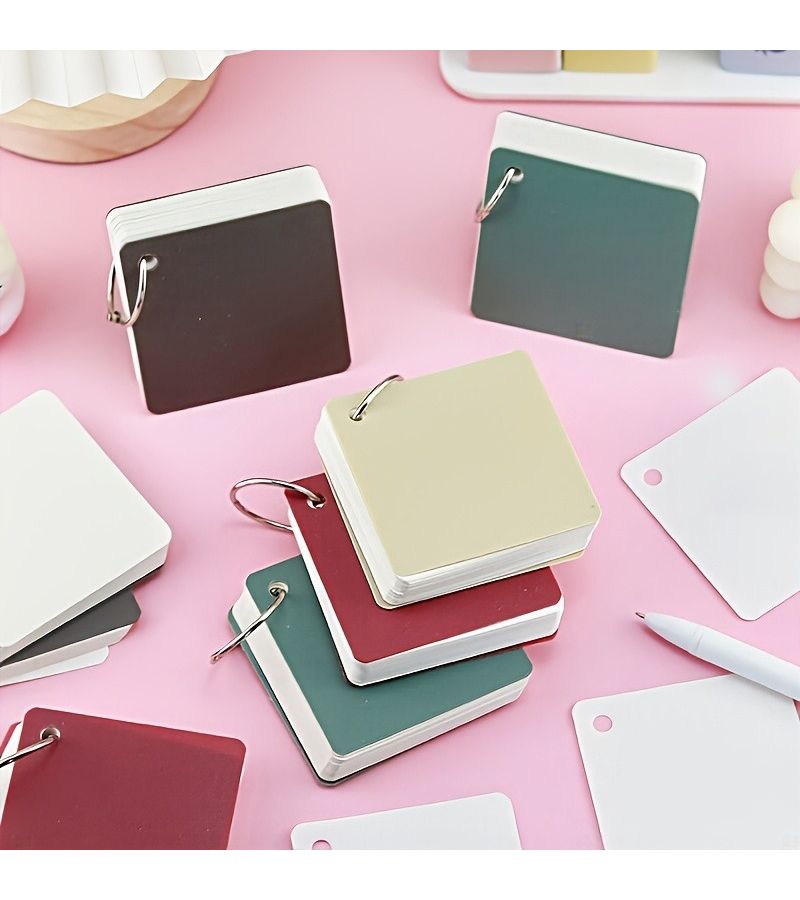 3 Morandi Iron Ring Loose Leaf Notebooks 80 Sheets Set With Index Cards - Image 5