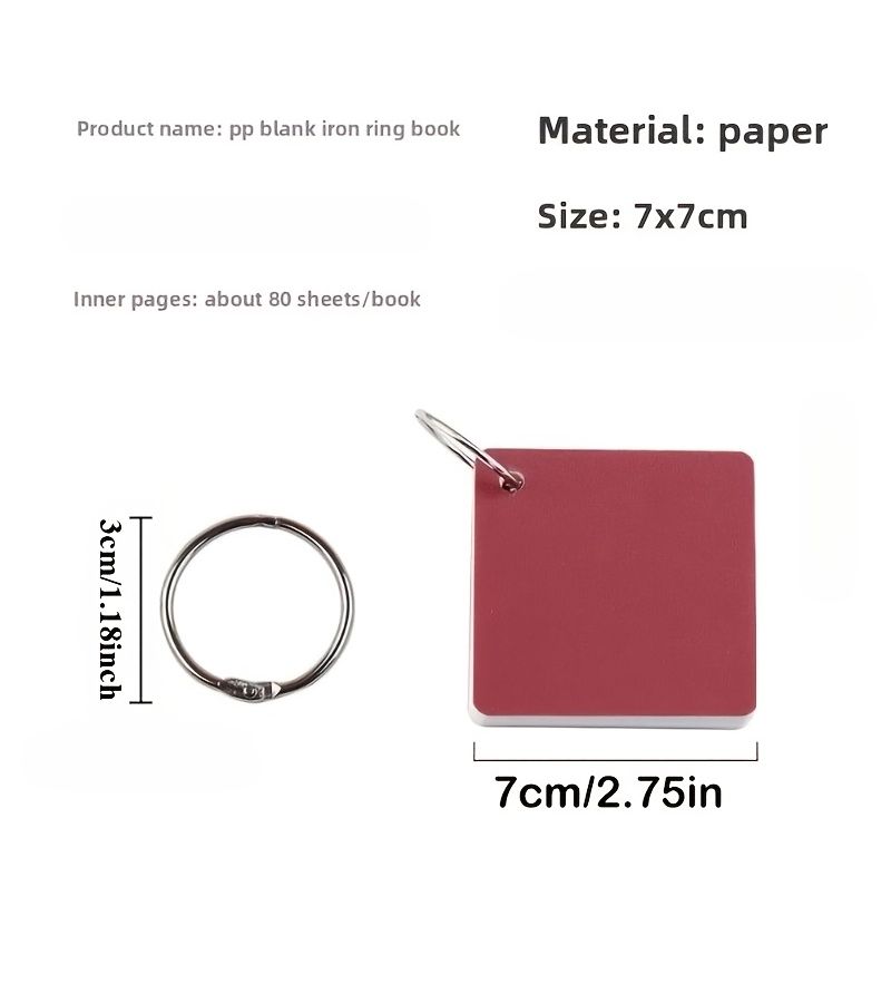 3 Morandi Iron Ring Loose Leaf Notebooks 80 Sheets Set With Index Cards - Image 3