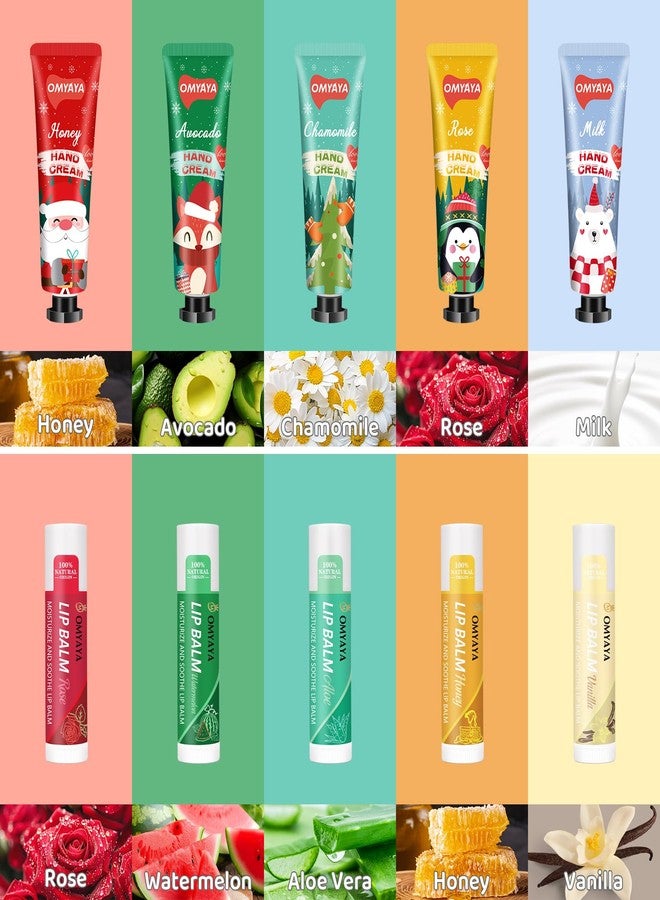 YUEONEWIN 12 Sets Christmas Bulk Gifts For Women, 48 pcs Christmas Hand Cream Lotion & Lip Balm Gifts Set with Organza Bags, Tags for Party Favors, Ideal Christmas Gifts for Women, Coworkers, Teachers - Image 2