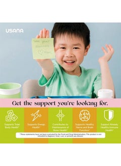 USANA Usanimals | Essentials Kid Friendly Supplements - Support an Already Healthy Immune Function and Brain Development *- 56 Tablets -Serving Size: 1 Tablet  - Image 4